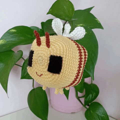 PDF Abelha Minecraft em amigurumi
