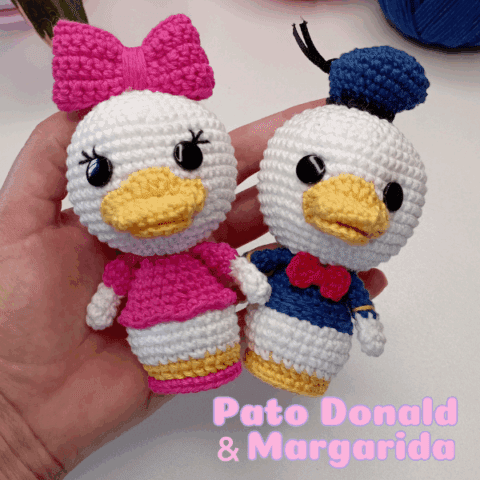 PDF Pato Donald e Margarida em amigurumi